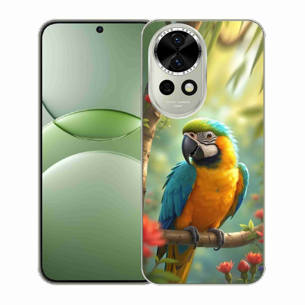 mmCase gél tok a Huawei Nova 13 5G-hez – kék-sárga ara papagáj