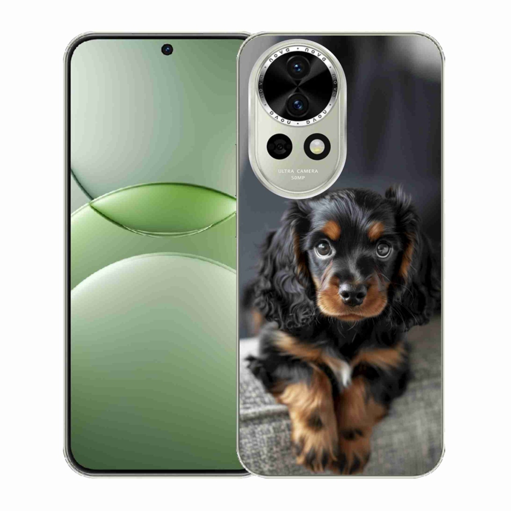 mmCase gél tok a Huawei Nova 13 5G-hez – aranyos, hosszú szőrű tacskó