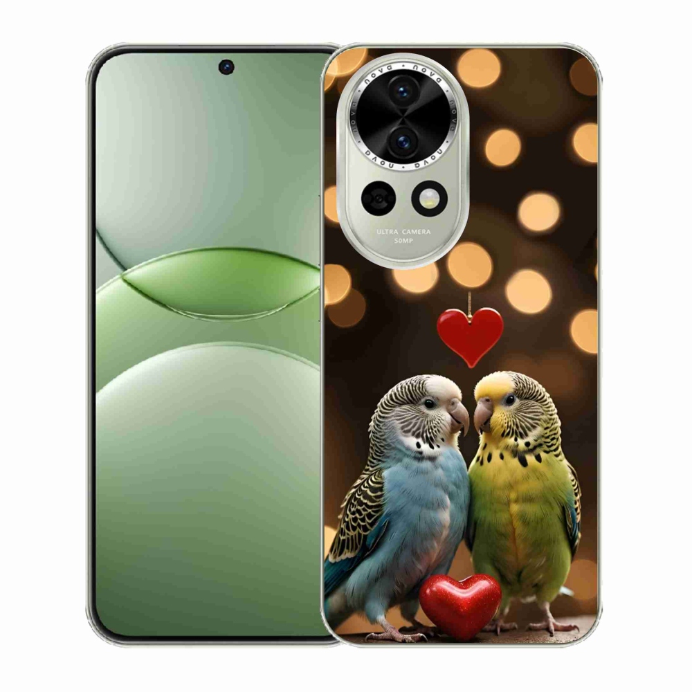 mmCase gél tok a Huawei Nova 13 5G-hez – szerelmes papagájok