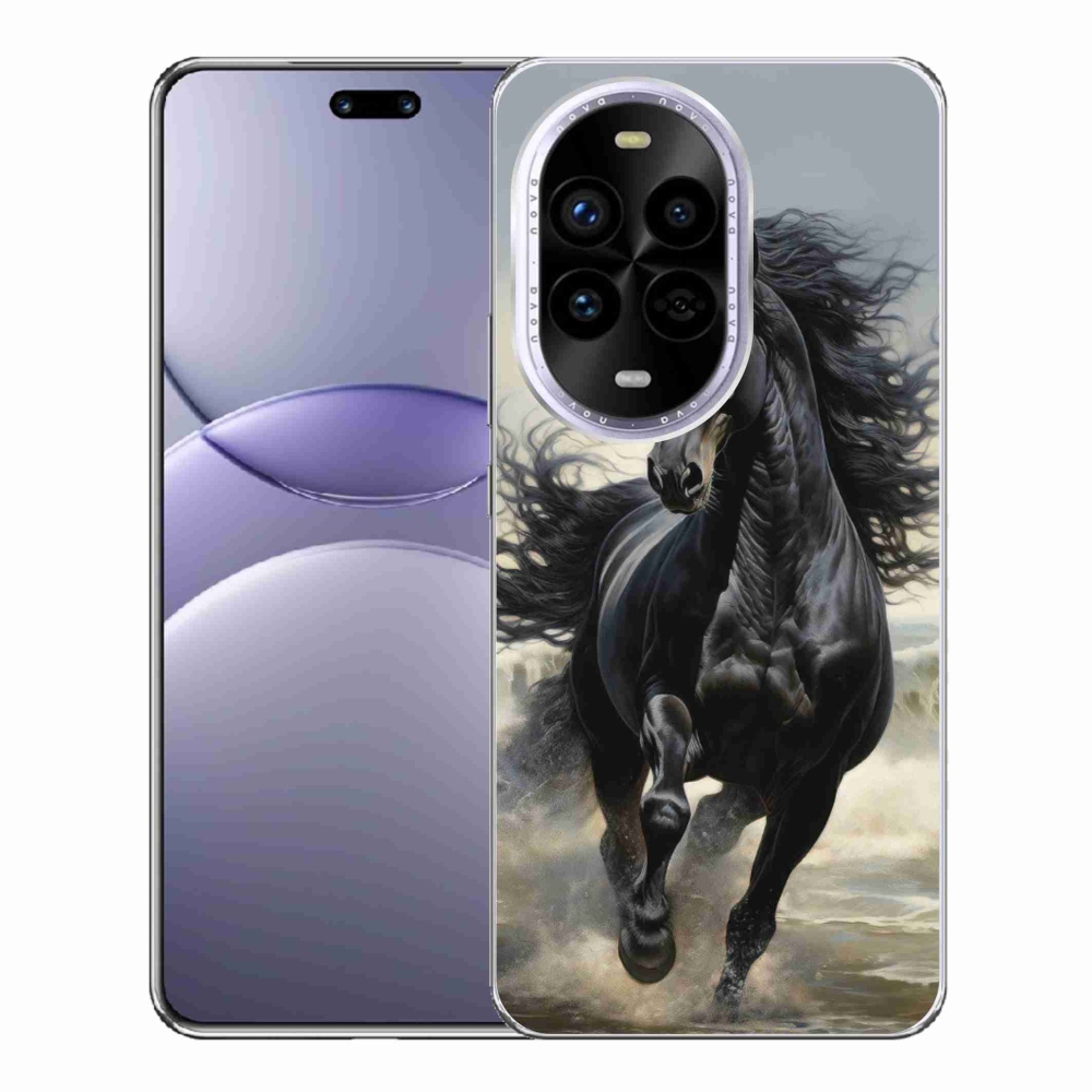 Gél borítás mmCase a Huawei Nova 13 Pro 5G-n - fekete ló futása