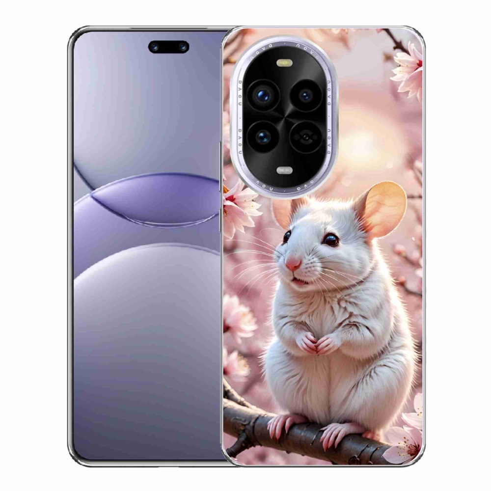 mmCase gél tok a Huawei Nova 13 Pro 5G-hez – fehér egér egy ágon