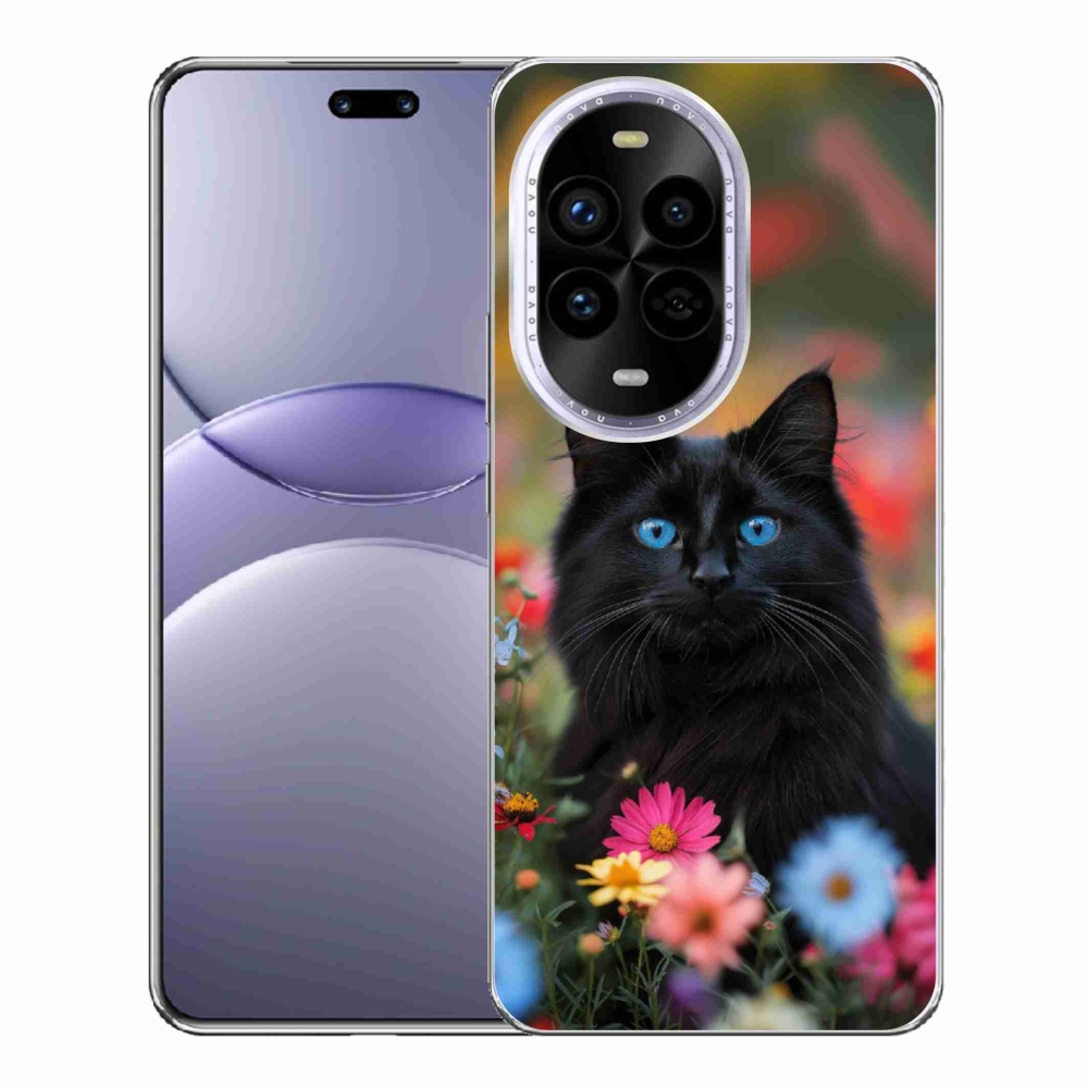 Gél borítás mmCase a Huawei Nova 13 Pro 5G-hez - fekete cica 4
