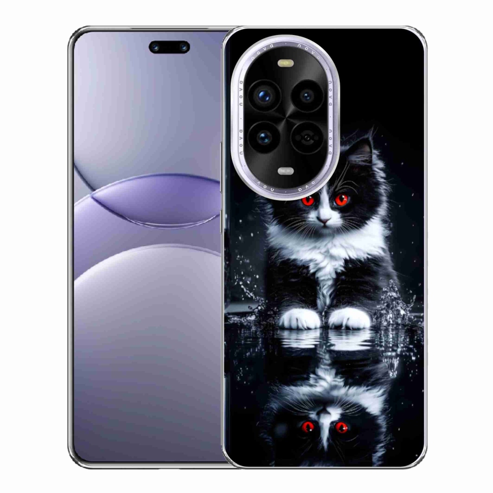 Gél borítás mmCase a Huawei Nova 13 Pro 5G-n - fekete-fehér cica
