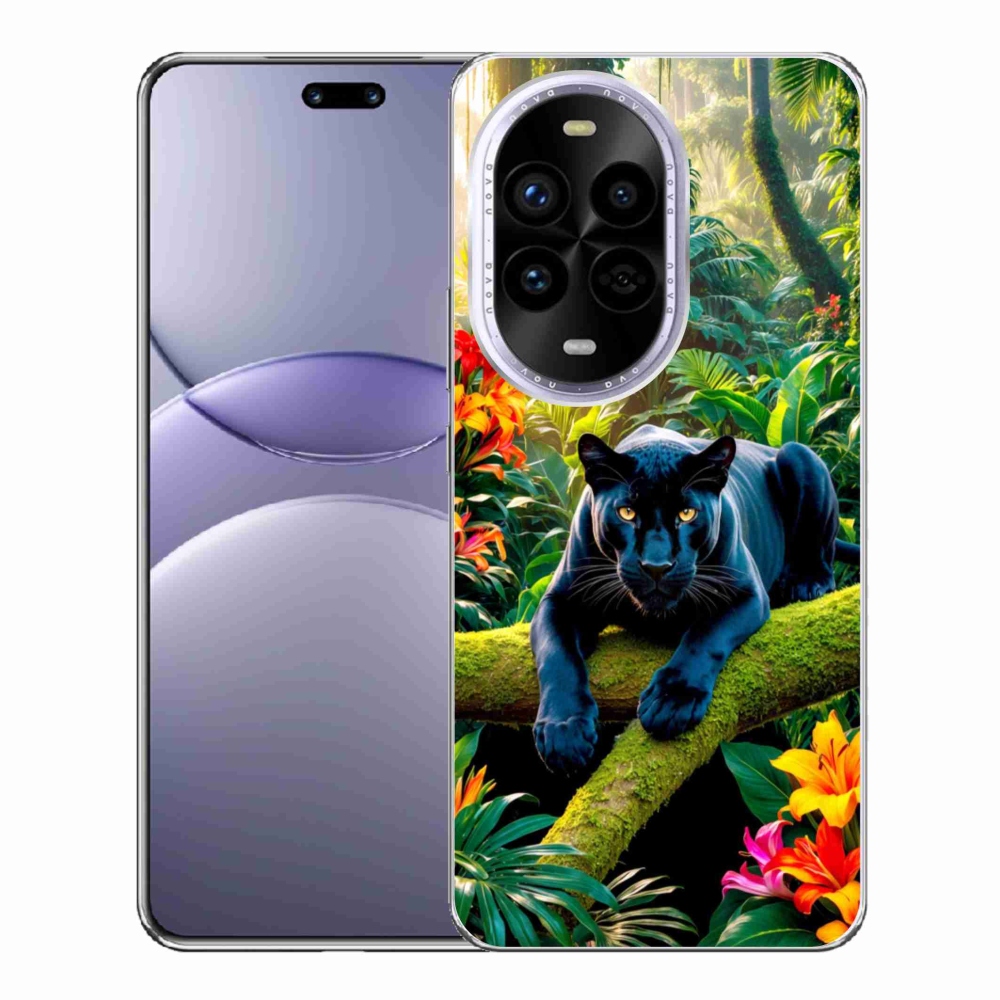 Gél borító mmCase a Huawei Nova 13 Pro 5G-n - fekete párduc a dzsungelben