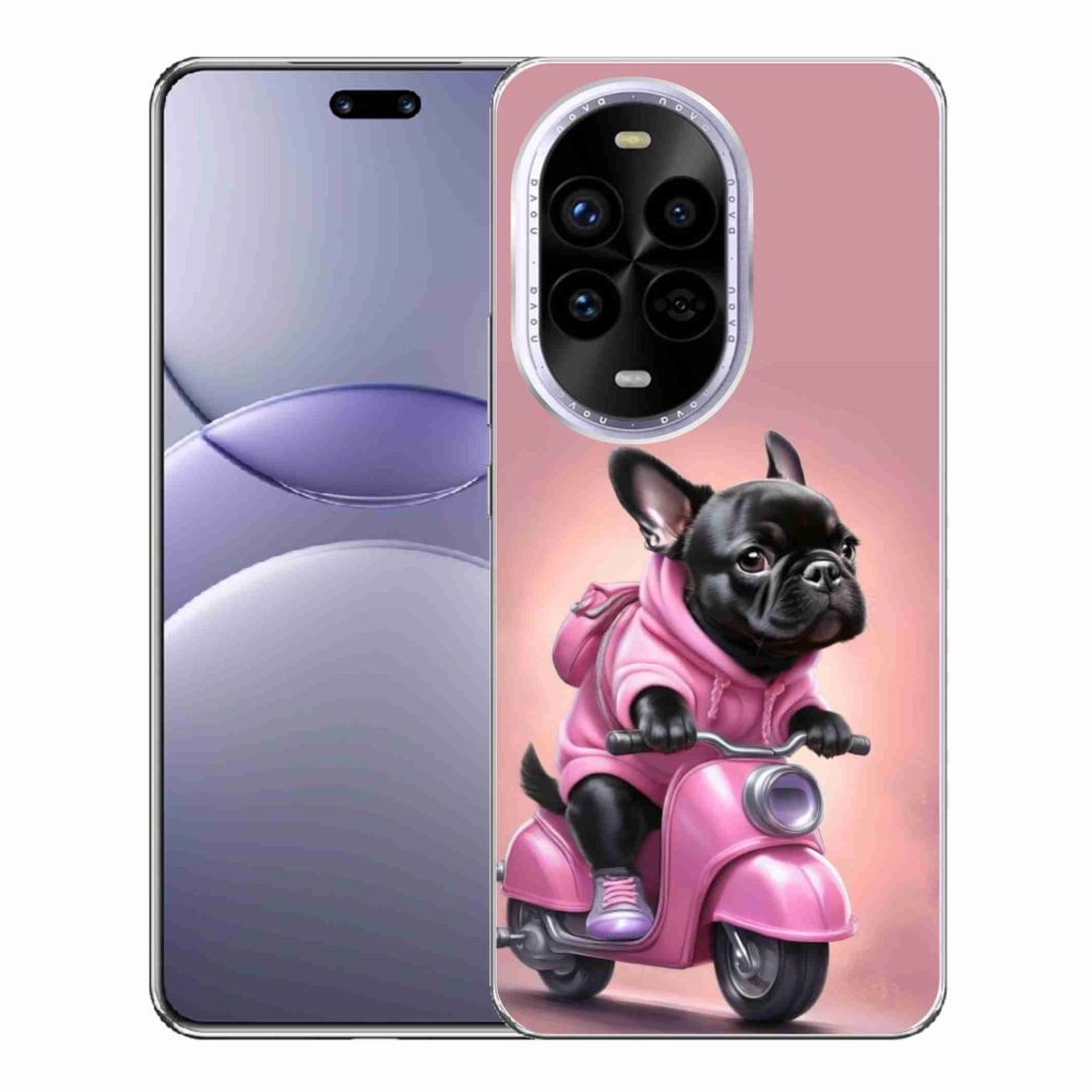 Gél borítás mmCase a Huawei Nova 13 Pro 5G-hez - francia bulldog egy robogón