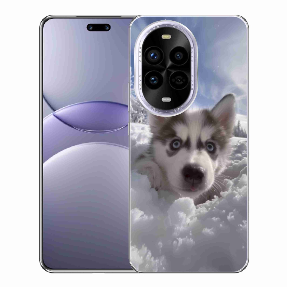 Gél borítás mmCase a Huawei Nova 13 Pro 5G számára - husky a hóban