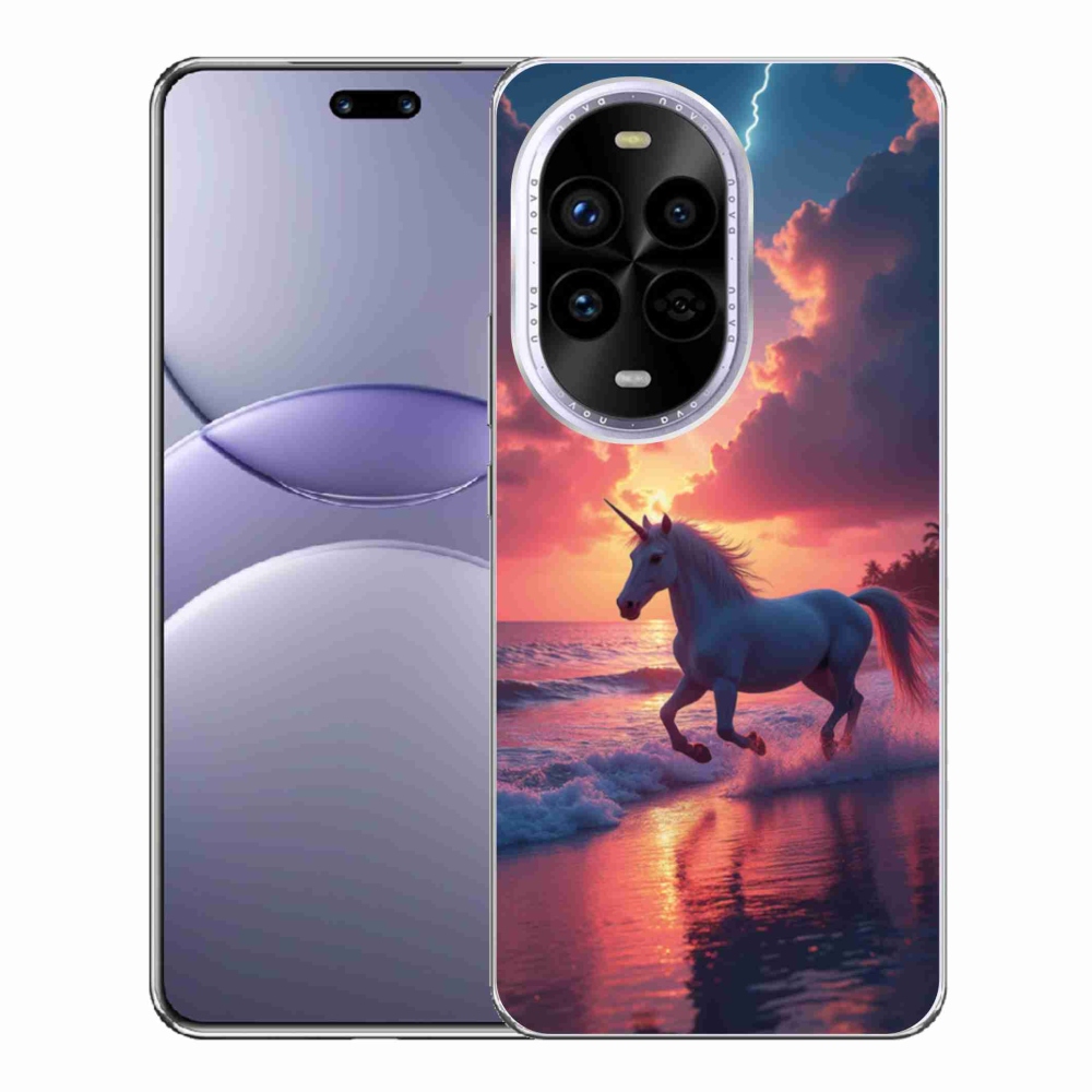 Gél borítás mmCase a Huawei Nova 13 Pro 5G-n - egyszarvú a tengerparton