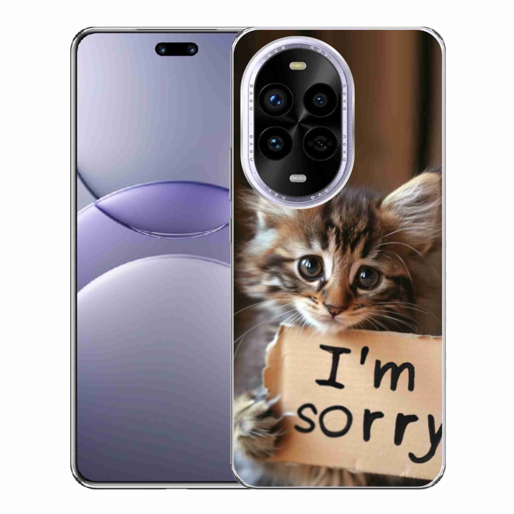 Gél borítás mmCase a Huawei Nova 13 Pro 5G-n - macska bocsánatkérése