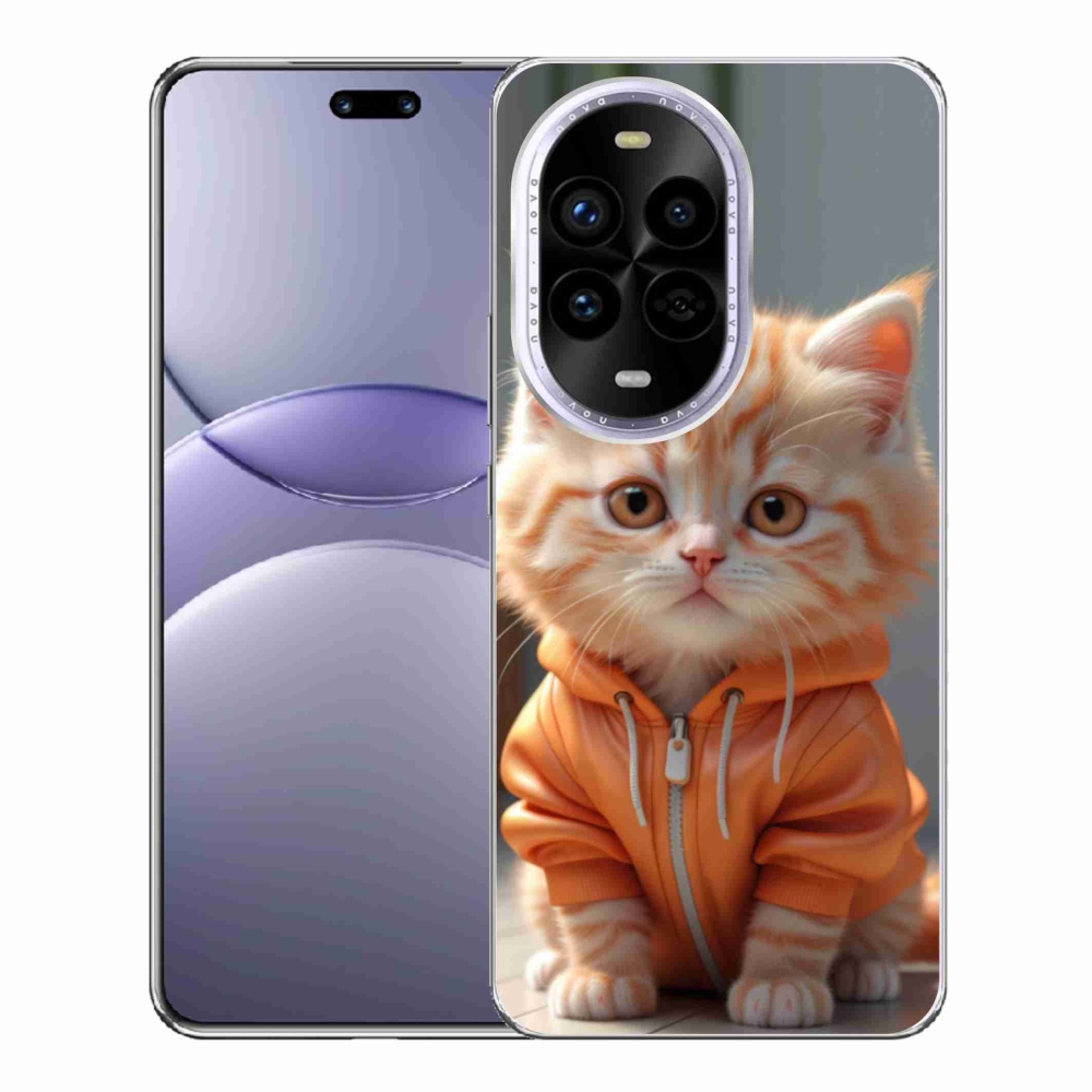 Gél borítás mmCase a Huawei Nova 13 Pro 5G-hez - cica melegítőben