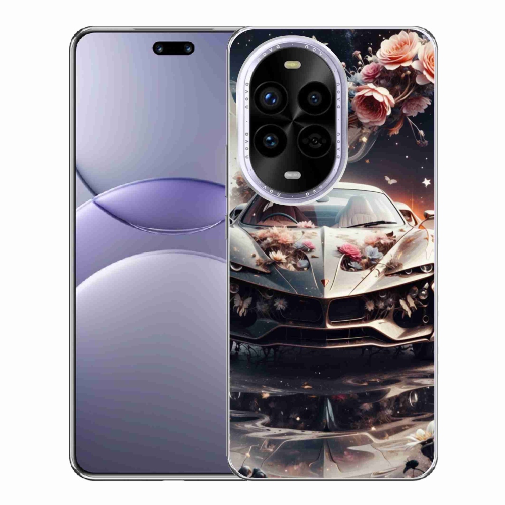 Gél borítás mmCase a Huawei Nova 13 Pro 5G-n - virágos sportautó