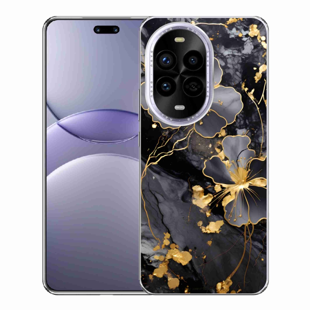 Gél borítás mmCase a Huawei Nova 13 Pro 5G-n - arany virágok