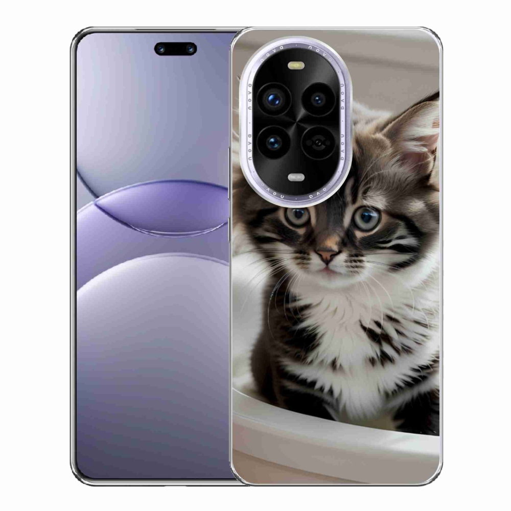 Gél borítás mmCase a Huawei Nova 13 Pro 5G-n - kíváncsi cica