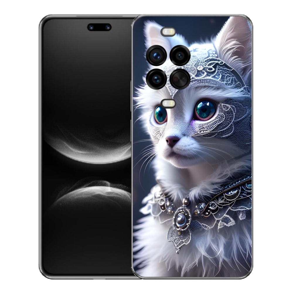 mmCase gél tok a Huawei Nova 14 Pro-hoz – fehér macska
