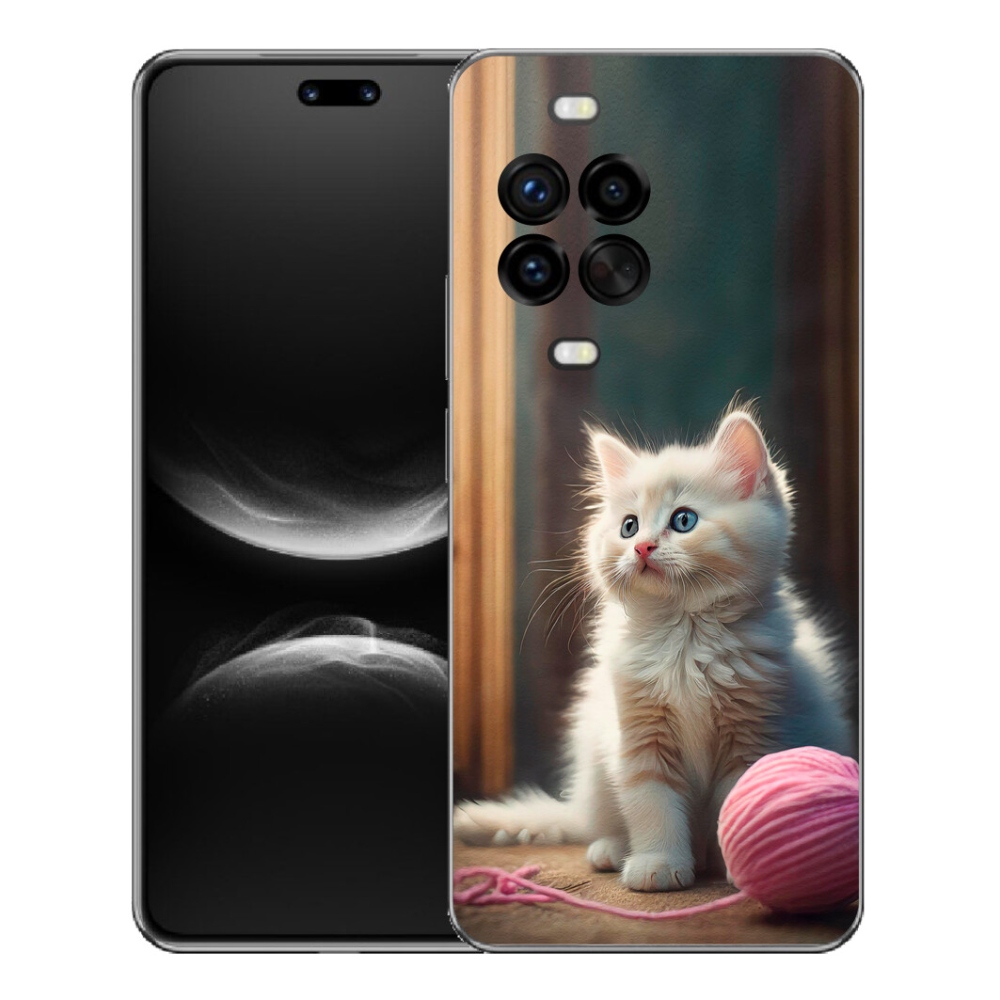 mmCase gél tok a Huawei Nova 14 Pro-hoz – fehér cica 2