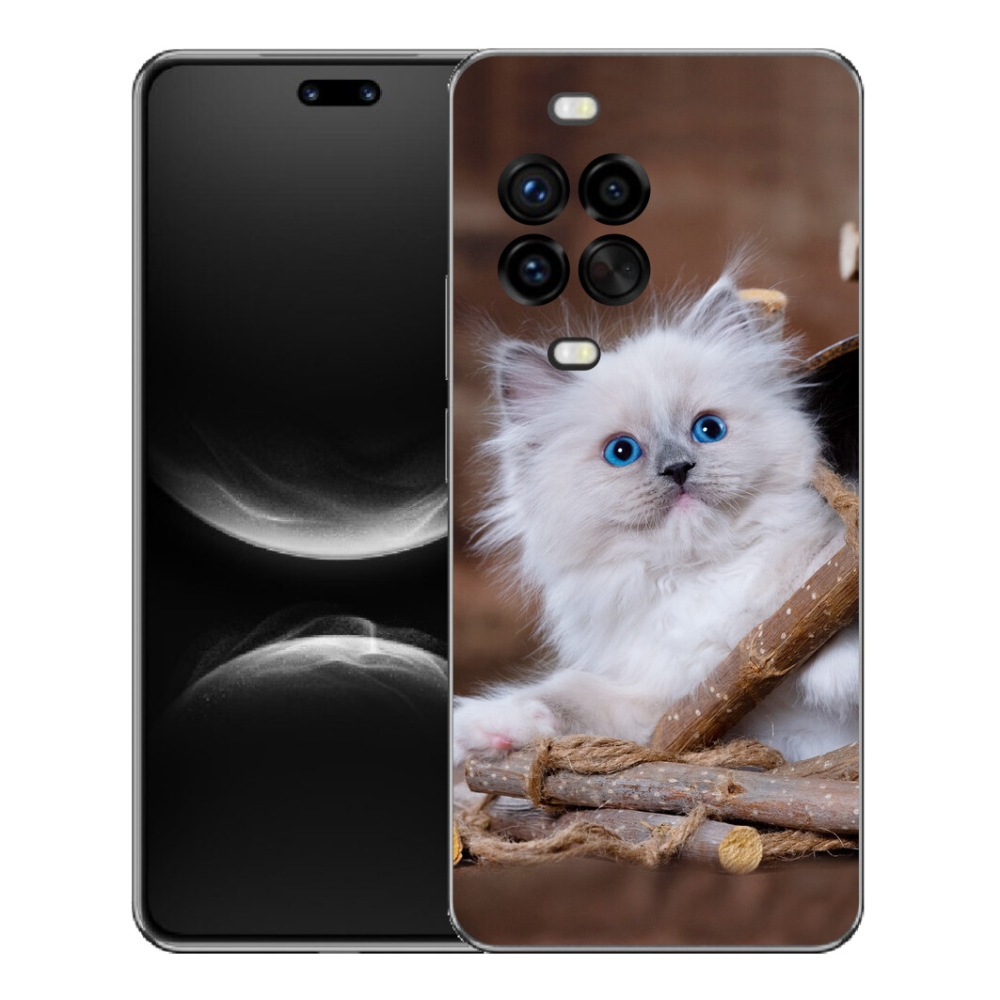mmCase géltok a Huawei Nova 14 Pro-hoz – fehér cica