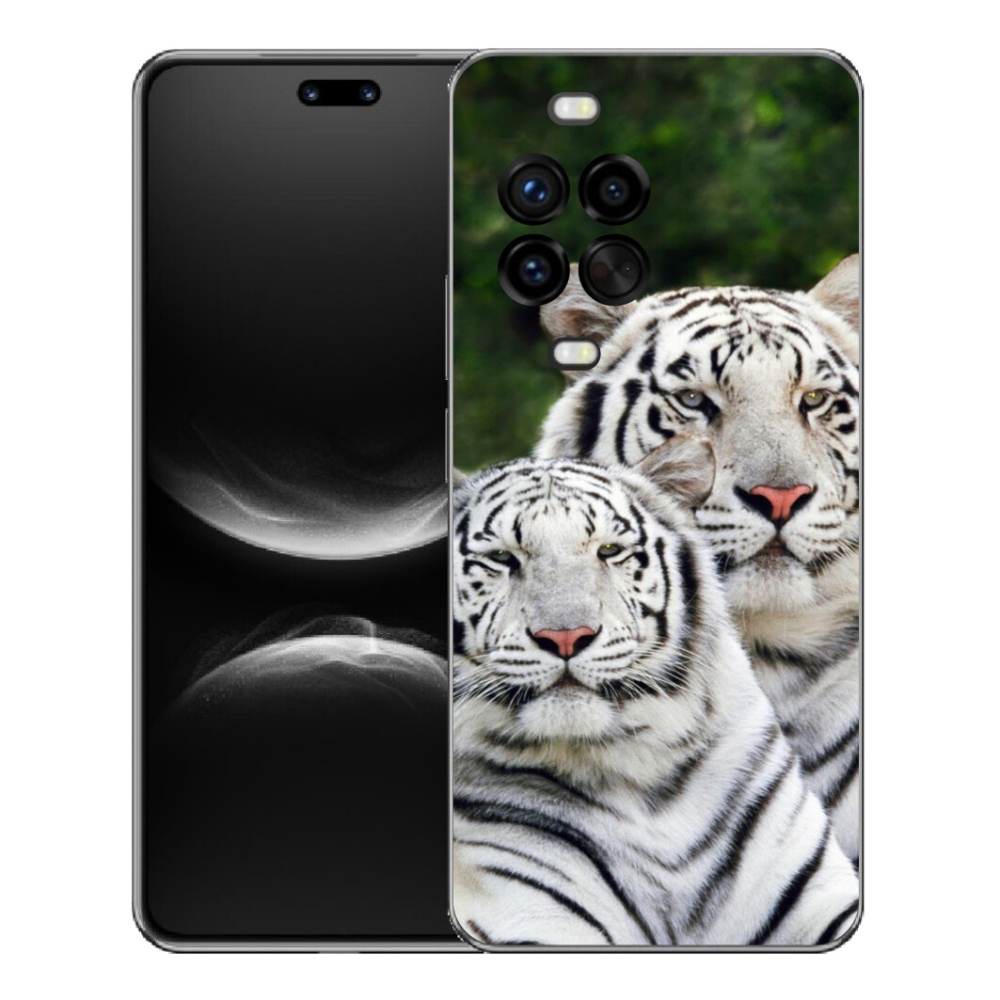 mmCase gélhuzat a Huawei Nova 14 Pro-hoz – fehér tigrisek