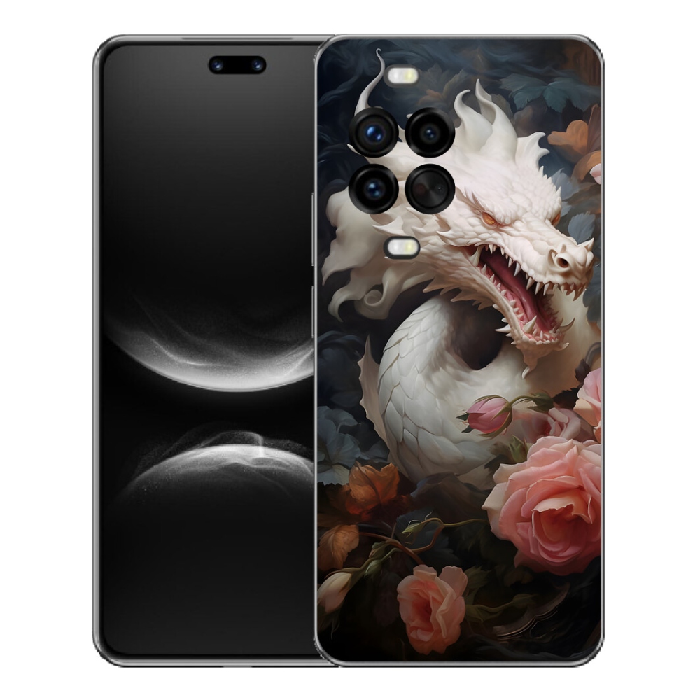 mmCase géltok a Huawei Nova 14 Pro-hoz – fehér sárkány