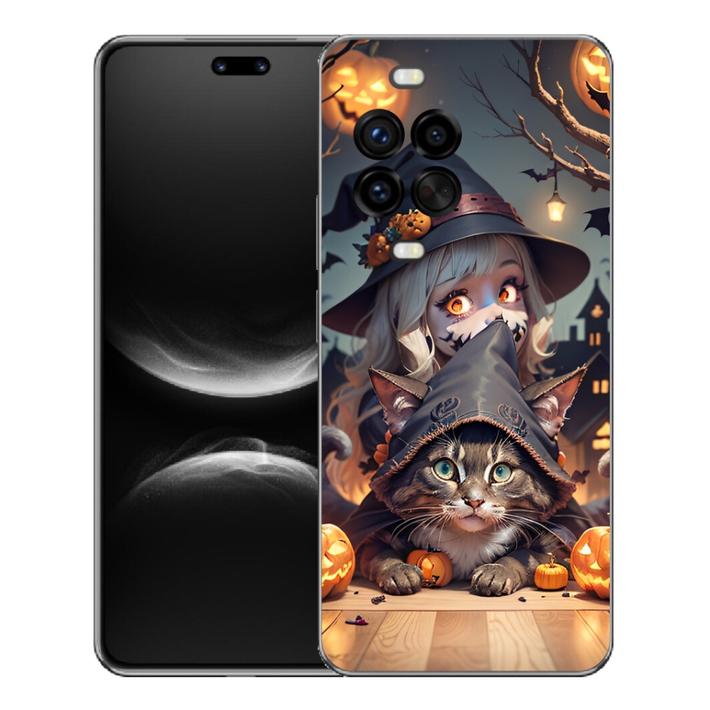 mmCase gél tok a Huawei Nova 14 Pro-hoz – boszorkány macskával
