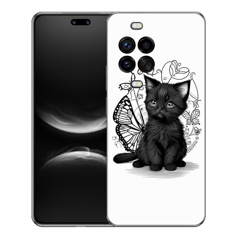 mmCase gél tok a Huawei Nova 14 Pro-hoz – fekete cica