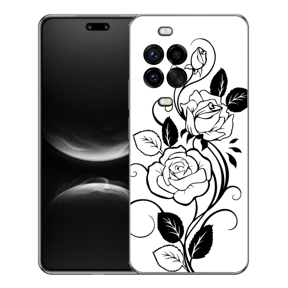 mmCase géltok a Huawei Nova 14 Pro-hoz – fekete-fehér rózsa