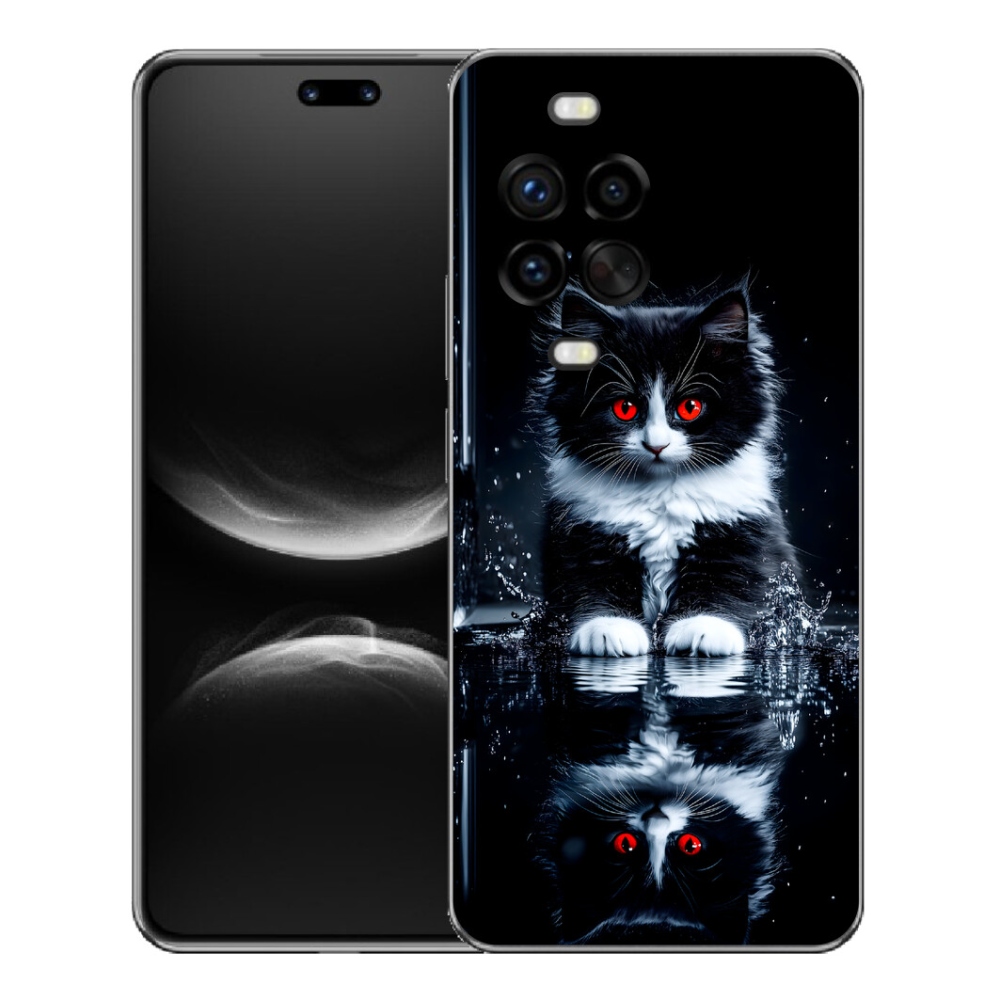 mmCase gél tok a Huawei Nova 14 Pro-hoz – fekete-fehér cica