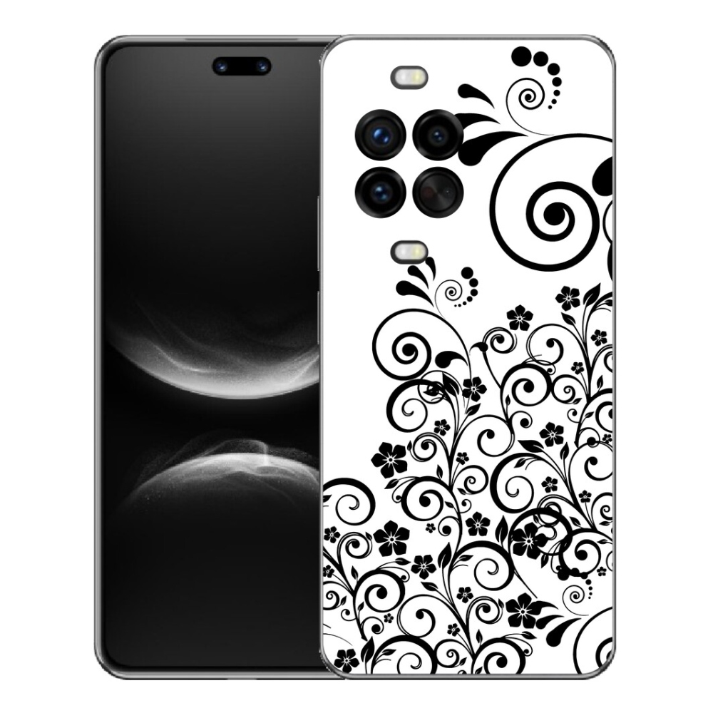 mmCase gél tok a Huawei Nova 14 Pro-hoz – fekete-fehér virágminták
