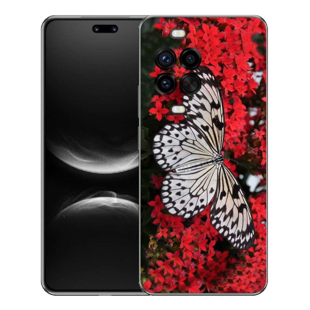 mmCase géltok a Huawei Nova 14 Pro-hoz – fekete-fehér pillangó 1