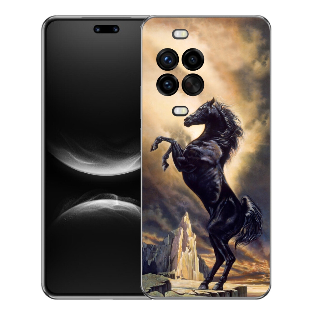 mmCase géltok a Huawei Nova 14 Pro-hoz – fekete rajzolt ló