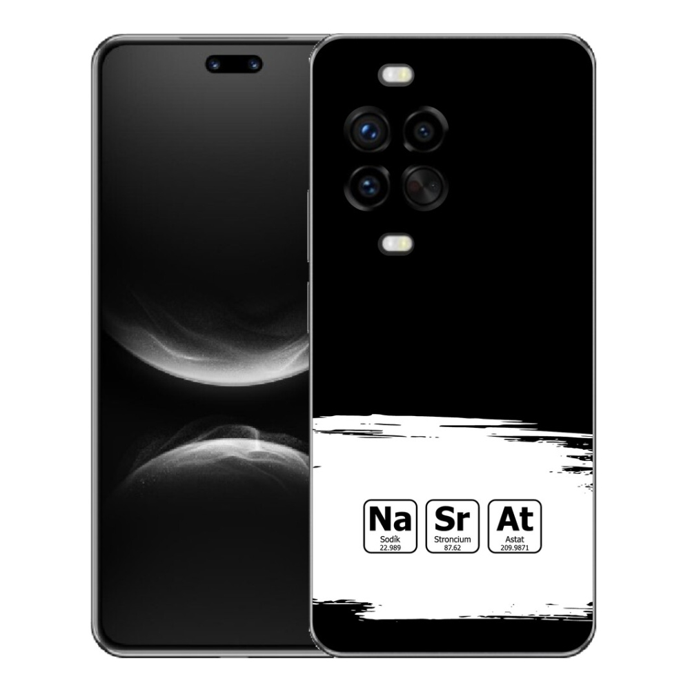 mmCase géltok a Huawei Nova 14 Pro-hoz – kémiai elemek fehér-fekete háttérrel