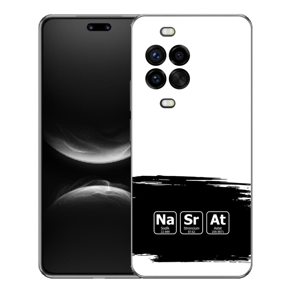 mmCase géltok a Huawei Nova 14 Pro-hoz – kémiai elemek fekete-fehér háttérrel