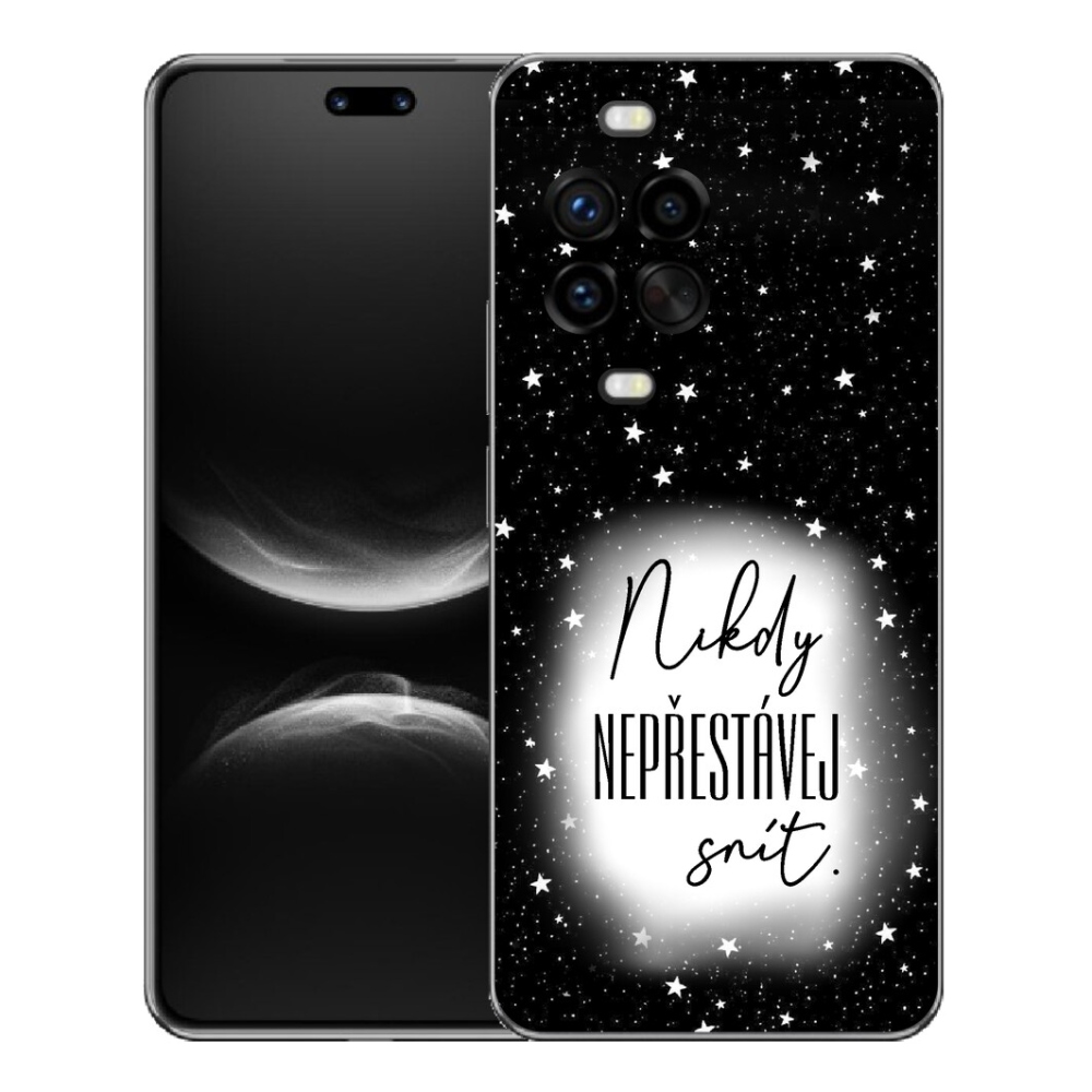 mmCase géltok a Huawei Nova 14 Pro-hoz – idézet 1, fekete-fehér háttérrel
