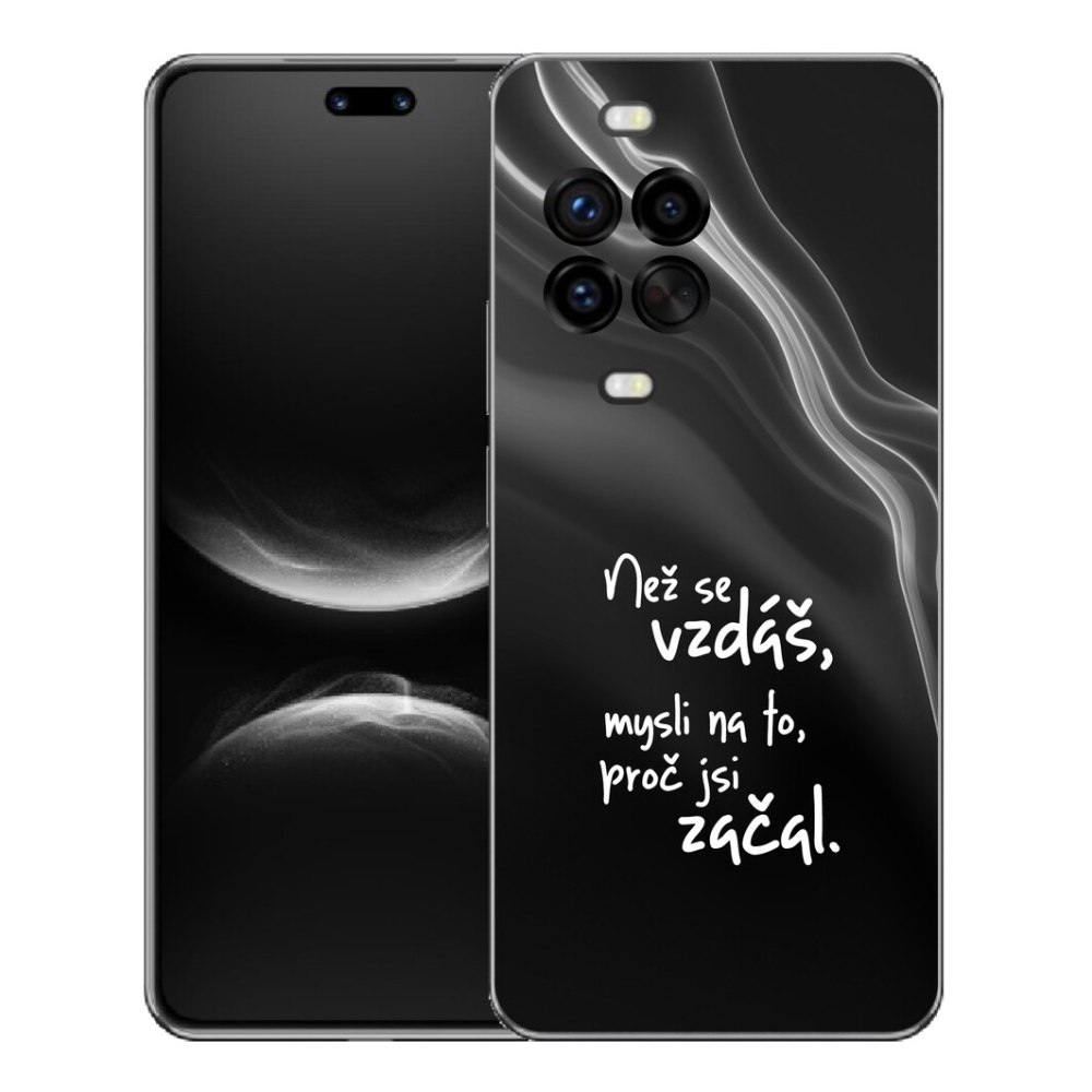 mmCase géltok a Huawei Nova 14 Pro-hoz – idézet 2, fekete háttérrel