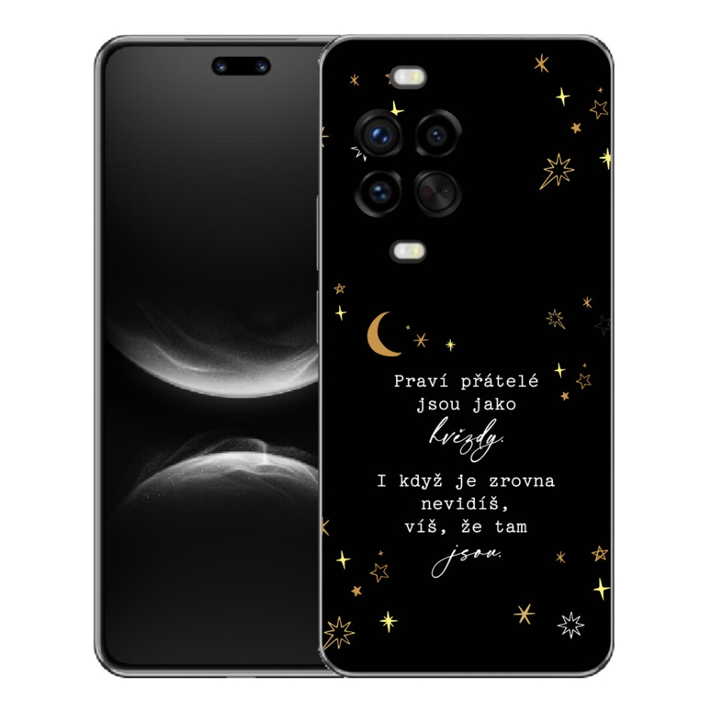 mmCase gél tok a Huawei Nova 14 Pro-hoz – idézet 6, fekete háttérrel