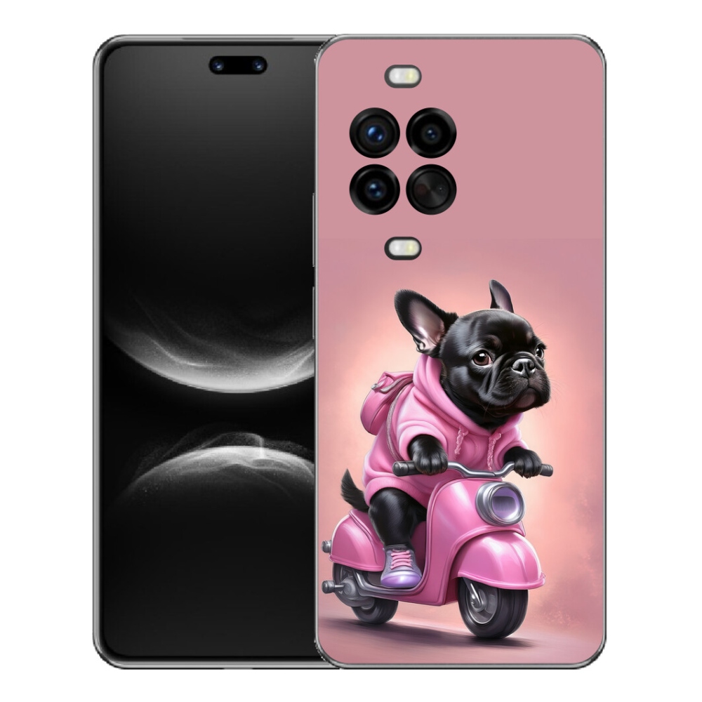 mmCase gél tok a Huawei Nova 14 Pro-hoz – francia buldog robogón