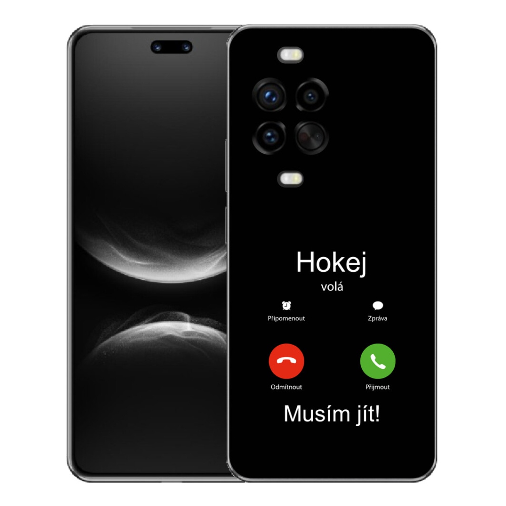 mmCase gél tok a Huawei Nova 14 Pro-hoz – „A jégkorong hív” fekete háttérrel
