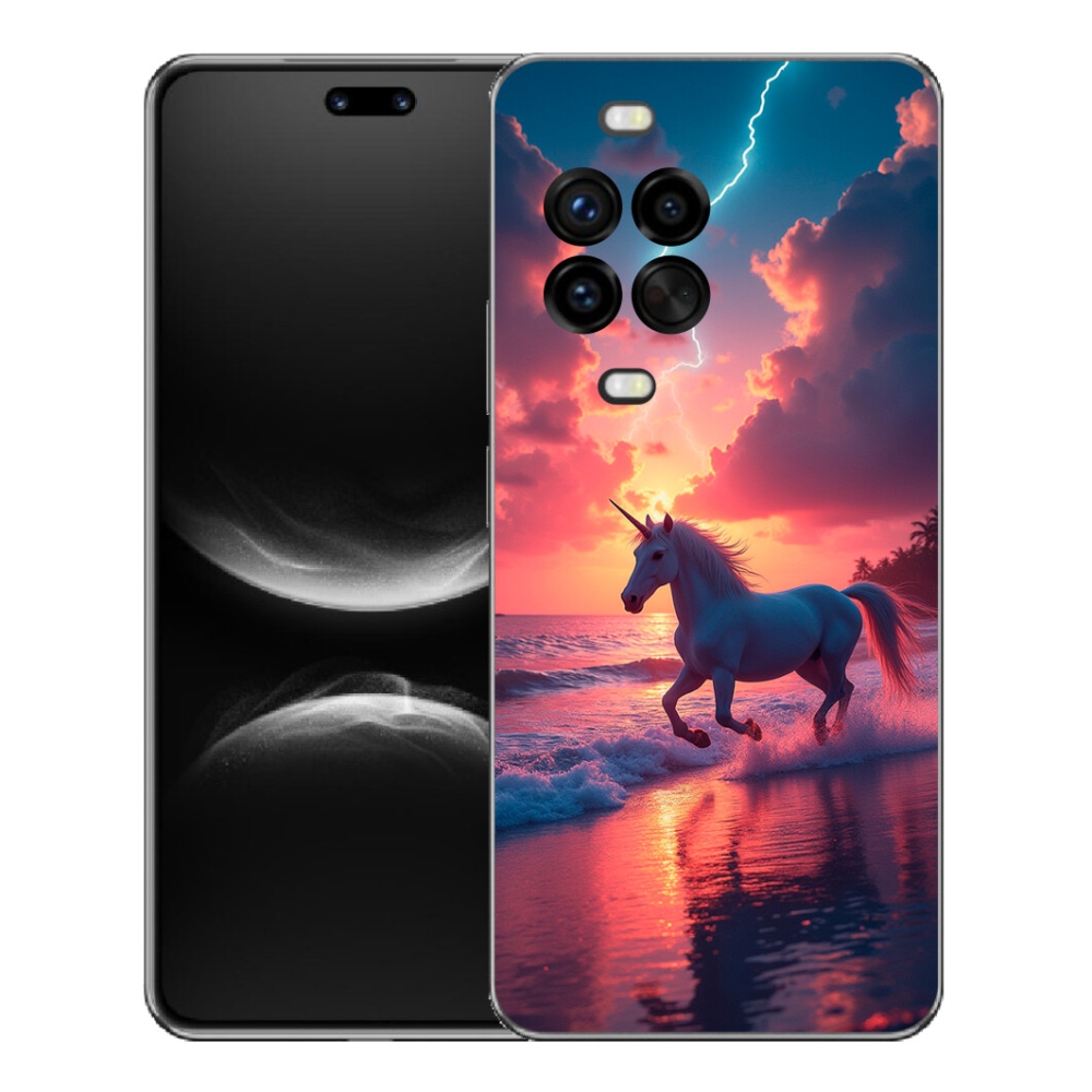 mmCase gél tok a Huawei Nova 14 Pro-hoz – egyszarvú a tengerparton