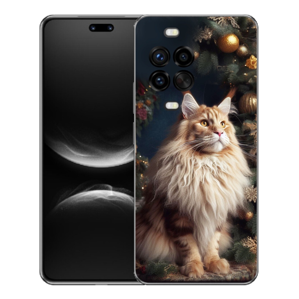 mmCase géltok a Huawei Nova 14 Pro-hoz – macska a karácsonyfa mellett
