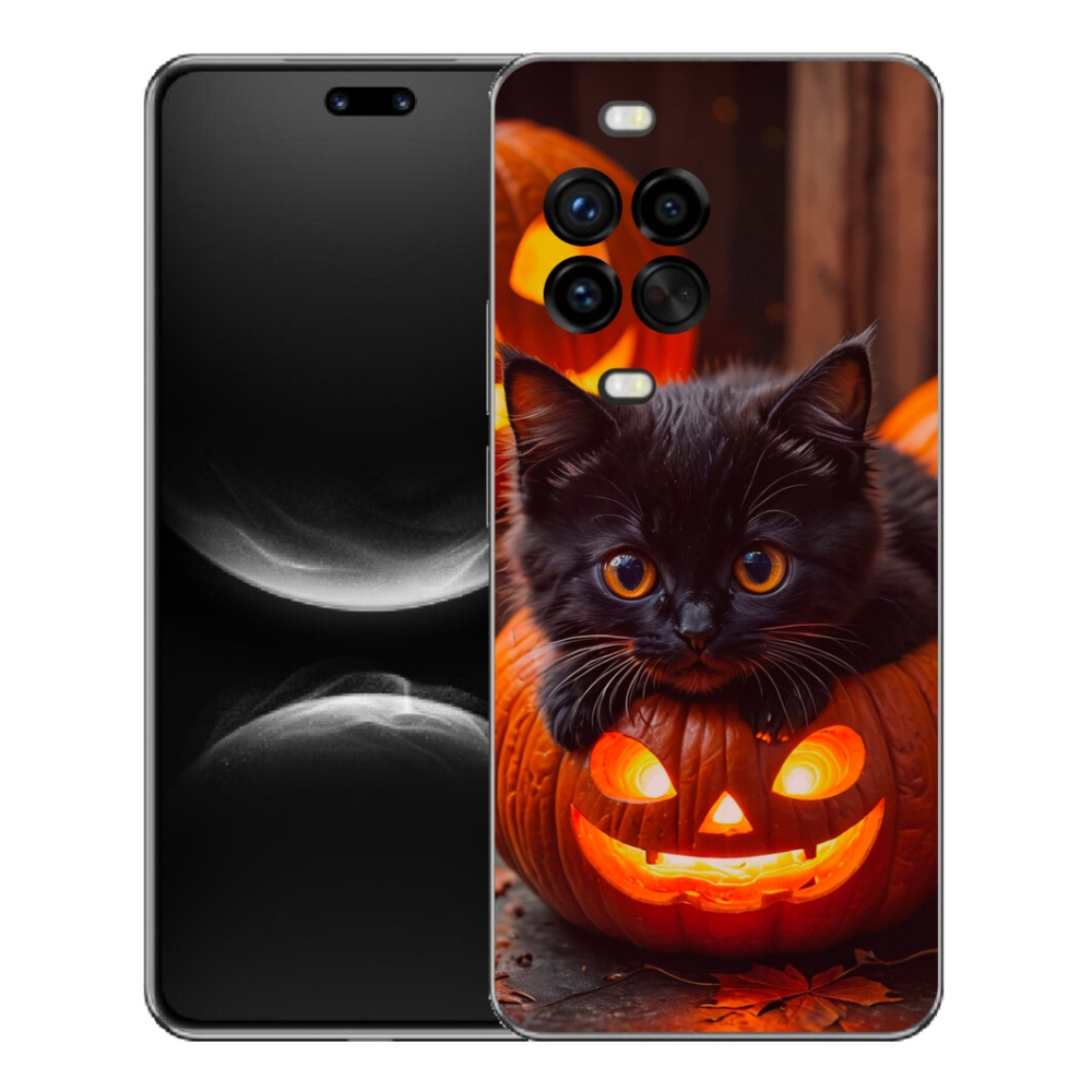 mmCase gél tok a Huawei Nova 14 Pro-hoz – cica és sütőtök