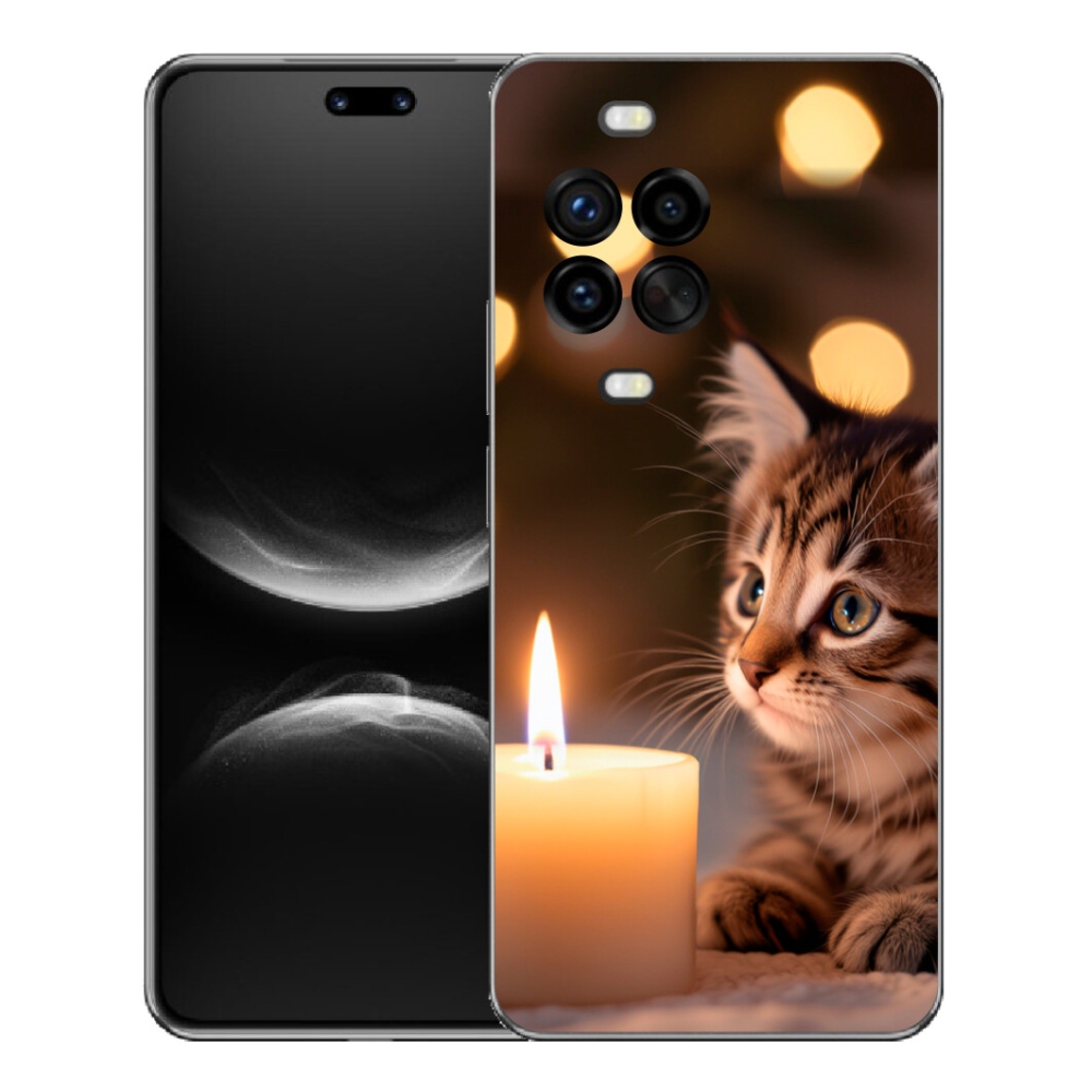 mmCase gél tok a Huawei Nova 14 Pro-hoz – cica és gyertya