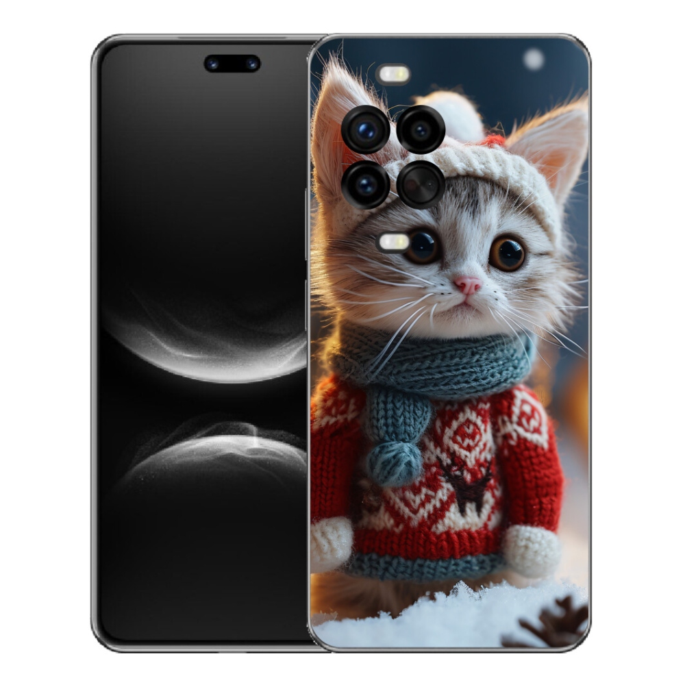 mmCase géltok a Huawei Nova 14 Pro-hoz – pulóveres cica