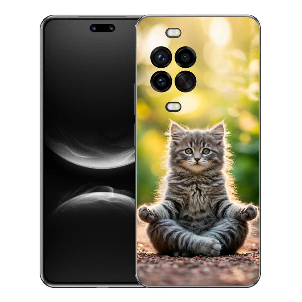 mmCase géltok a Huawei Nova 14 Pro-hoz – meditáló cica