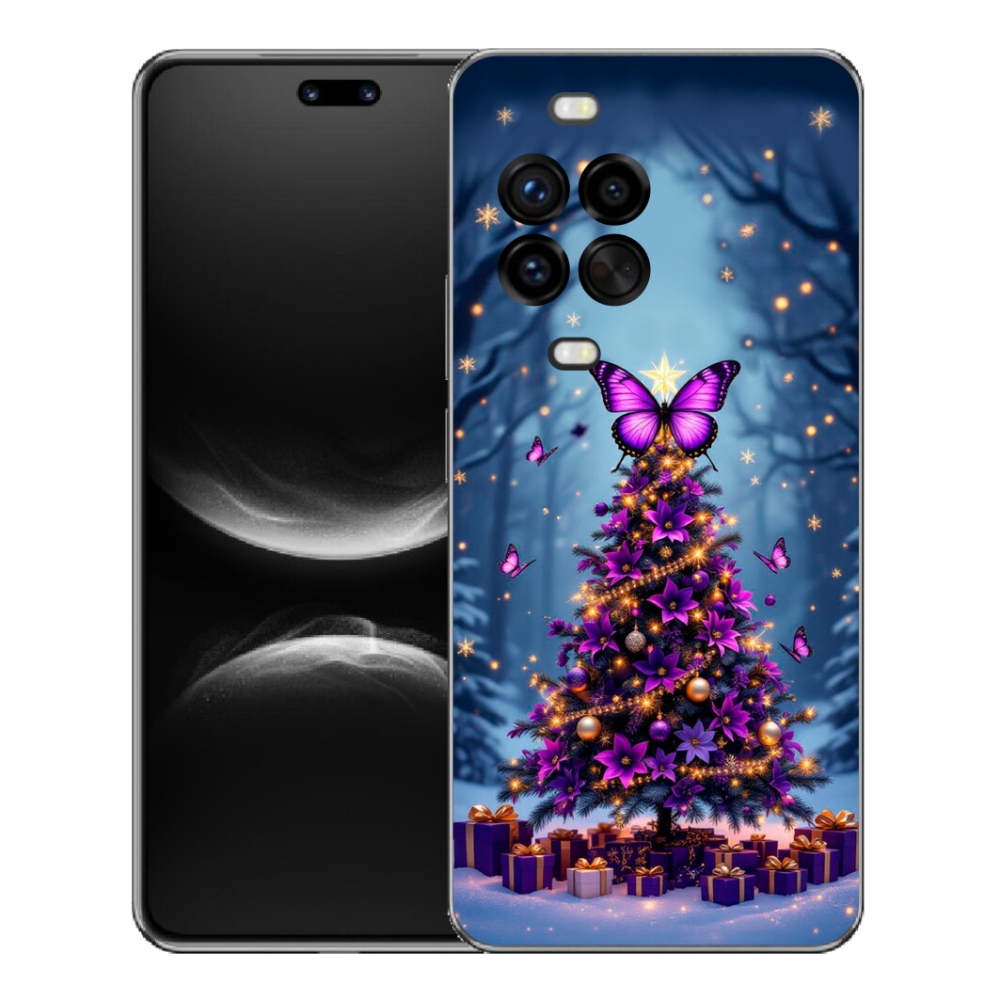 mmCase gél tok a Huawei Nova 14 Pro-hoz – pillangós karácsonyfa