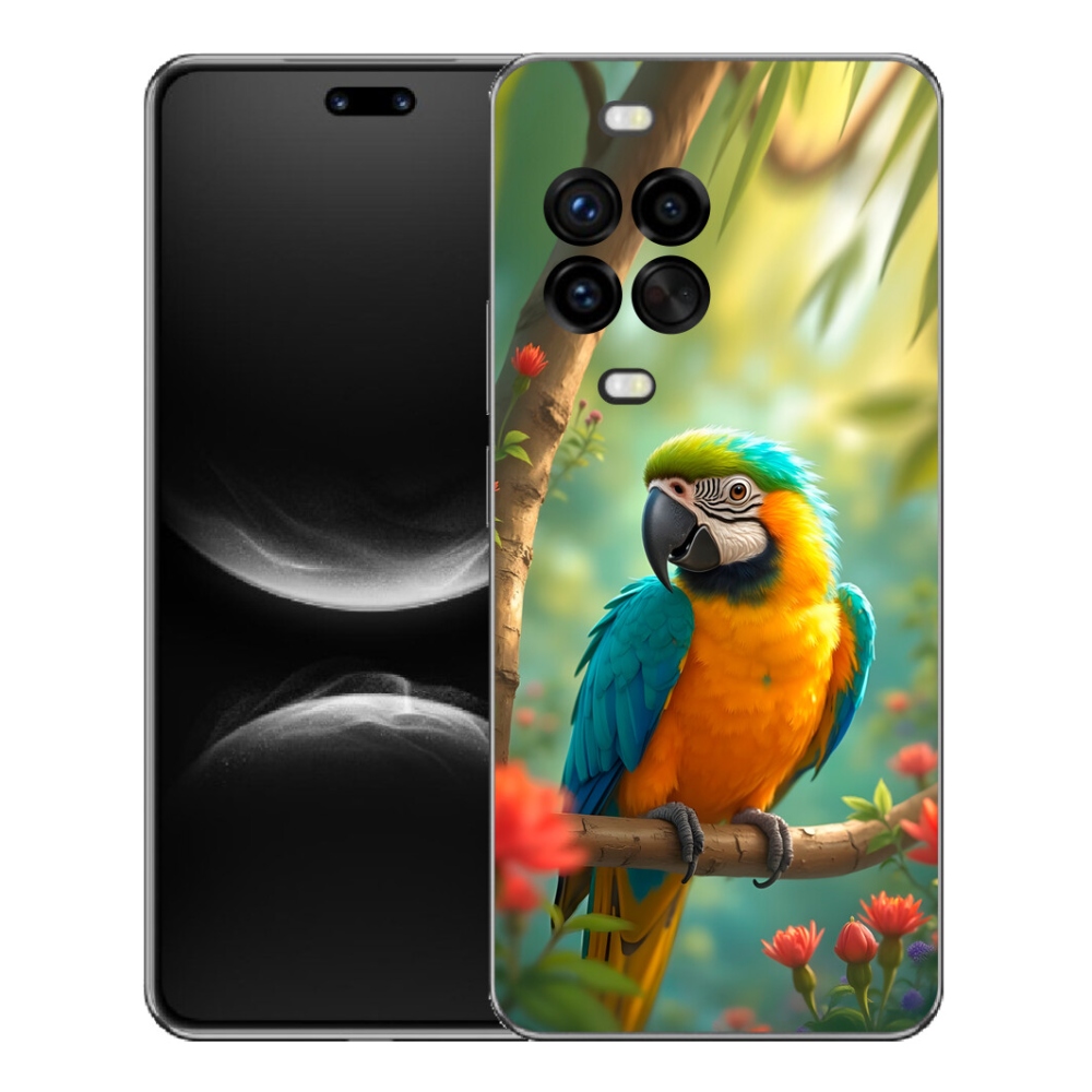 mmCase géltok a Huawei Nova 14 Pro-hoz – kék-sárga ara papagáj