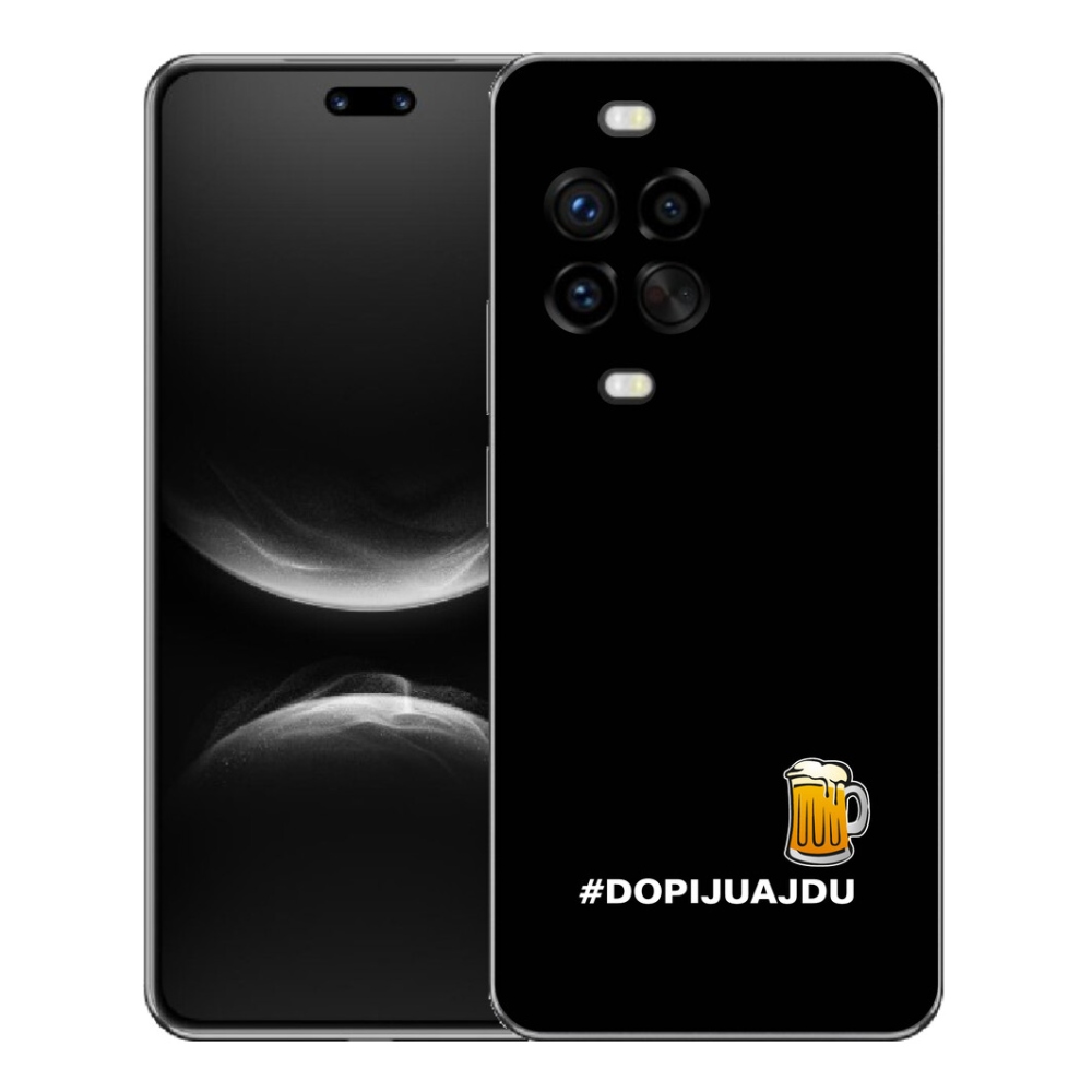 mmCase géltok a Huawei Nova 14 Pro-hoz – sörös motívum 1, fekete háttérrel