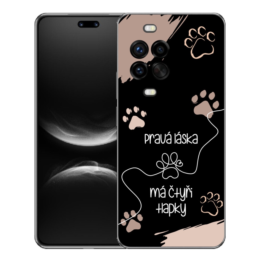 mmCase gél tok a Huawei Nova 14 Pro-hoz – kutyás motívum, 1. változat, fekete háttér