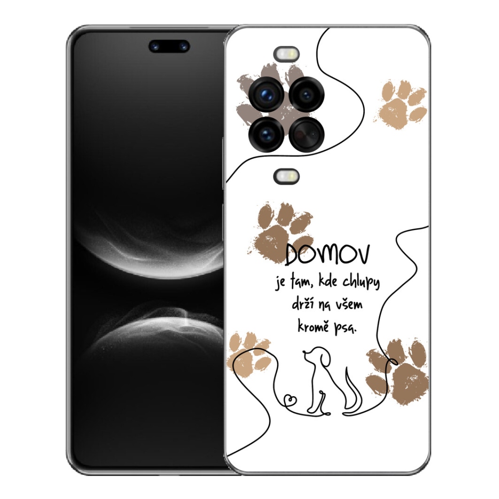 mmCase gél tok a Huawei Nova 14 Pro-hoz – kutyás motívum, fehér háttér