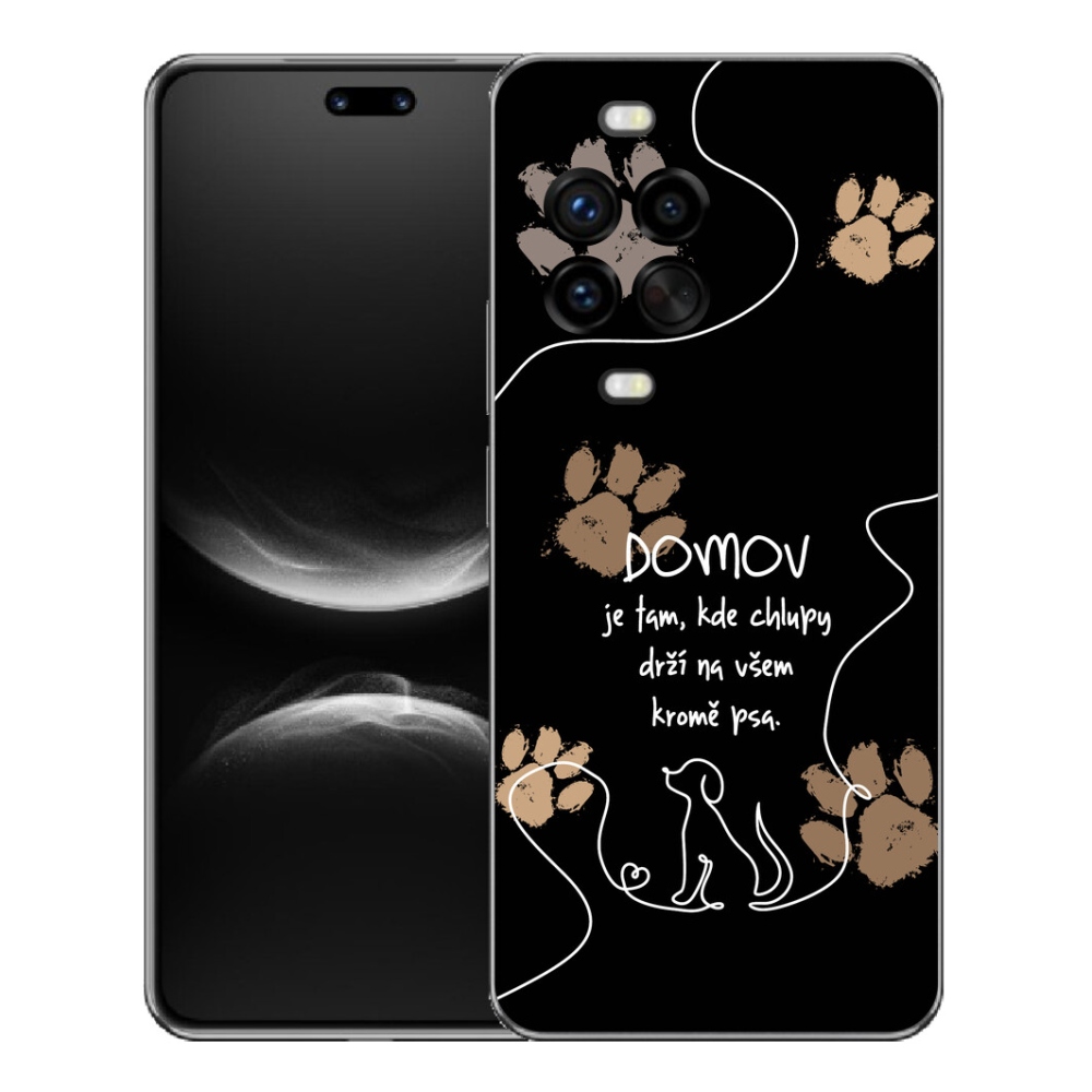 mmCase gél tok a Huawei Nova 14 Pro-hoz – kutyás motívum, fekete háttér