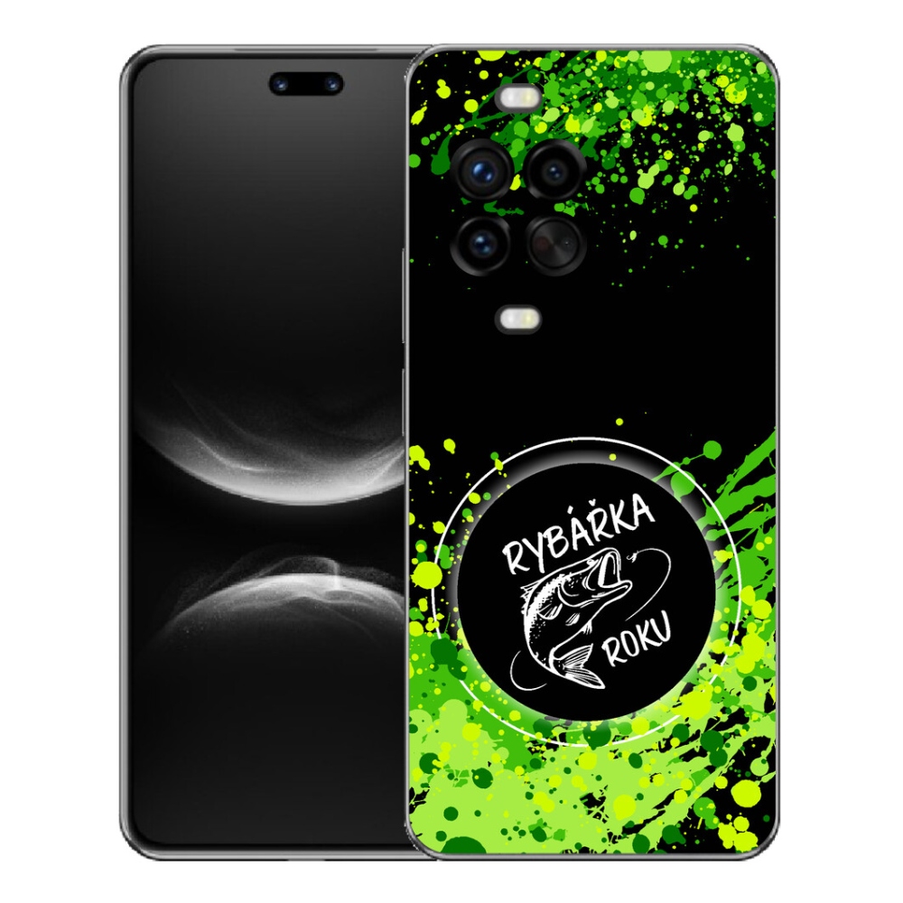 mmCase gél tok a Huawei Nova 14 Pro-hoz – „Az év horgásznője” fekete háttérrel