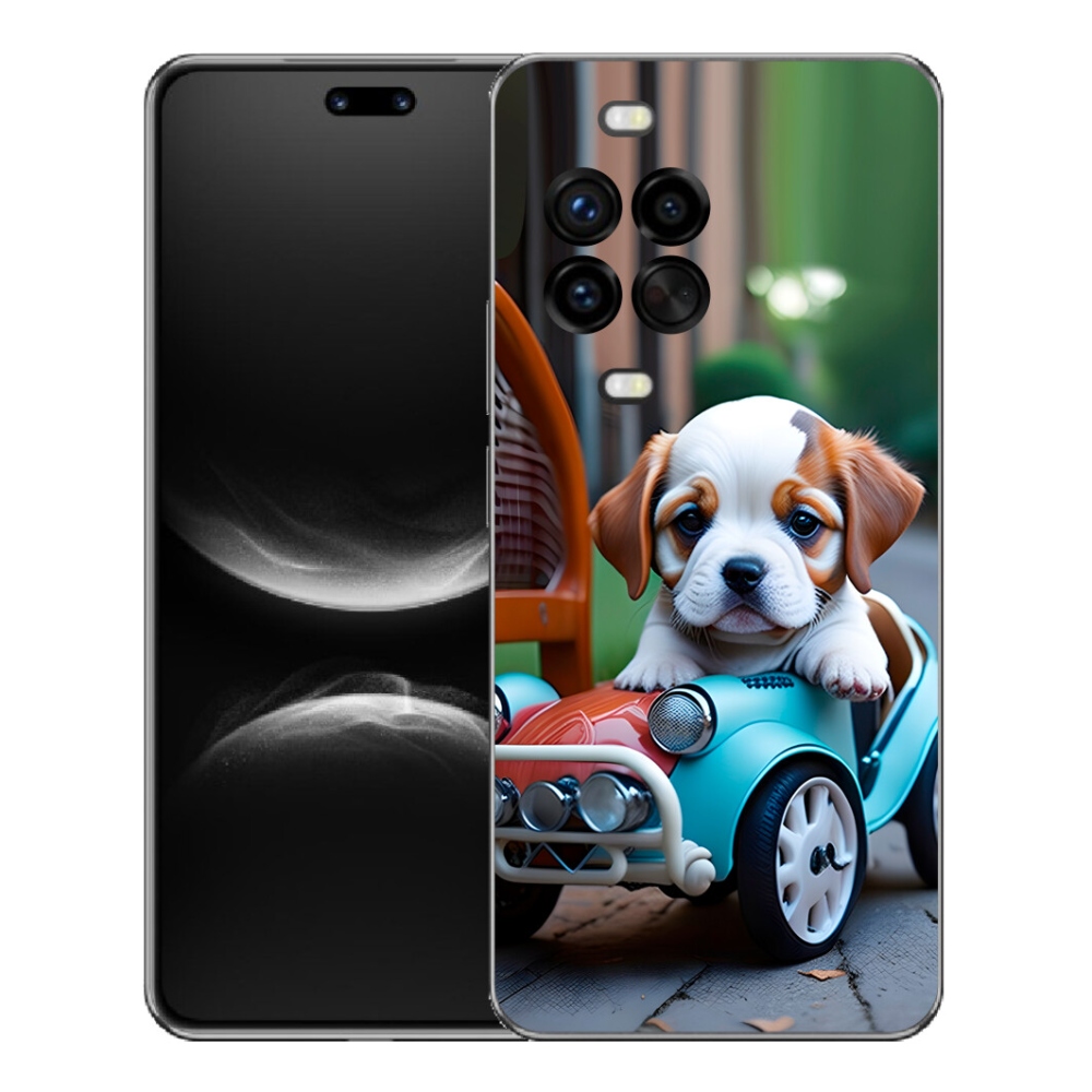 mmCase géltok a Huawei Nova 14 Pro-hoz – kiskutya retro autóban