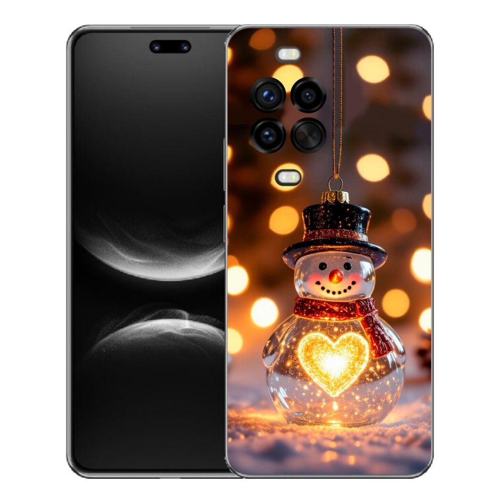 mmCase gél tok a Huawei Nova 14 Pro-hoz – világító karácsonyi hóember
